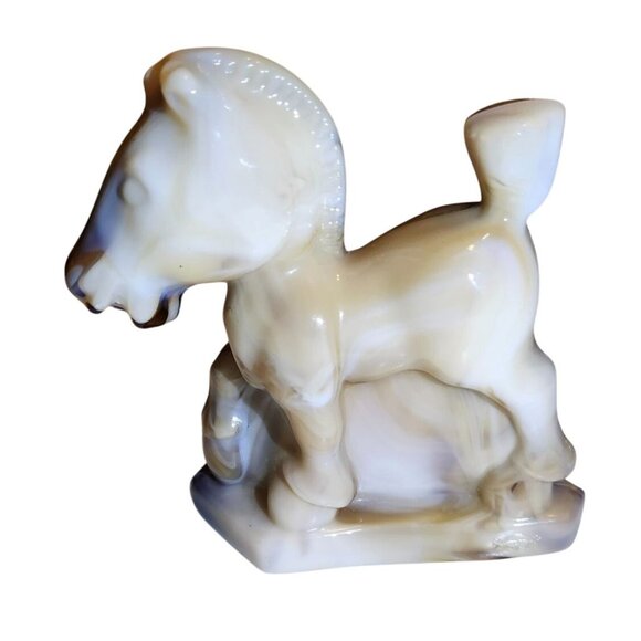 Heisey by Imperial caramel slag Sparky the Plug Horse - Picture 3 of 9